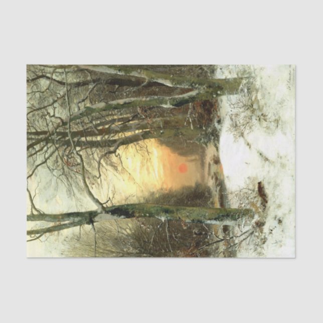 Winterlandschaft Seidenpapier (Vorderseite)