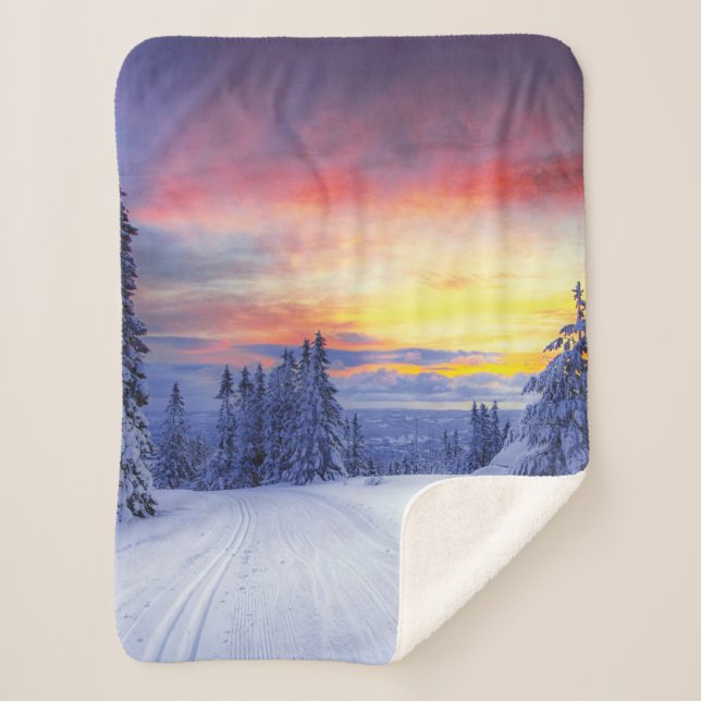 Winterlandschaft Sherpadecke (Vorderseite)