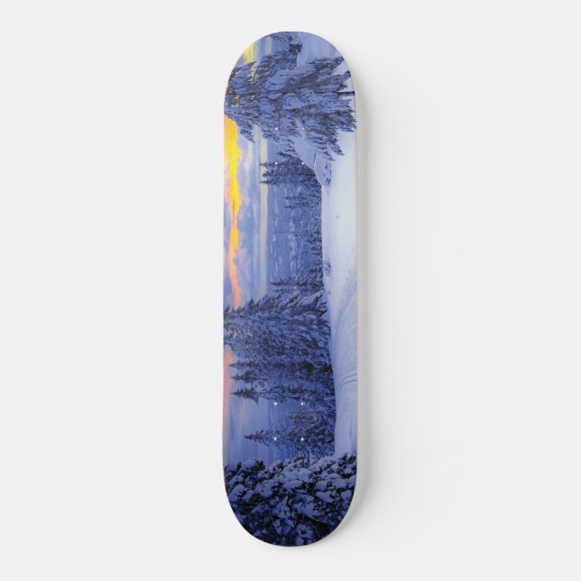 Winterlandschaft Skateboard (Vorderseite)