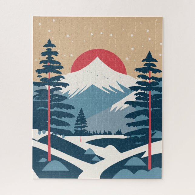 Winterlandschaft & Sonnenaufgang (Vertikal)
