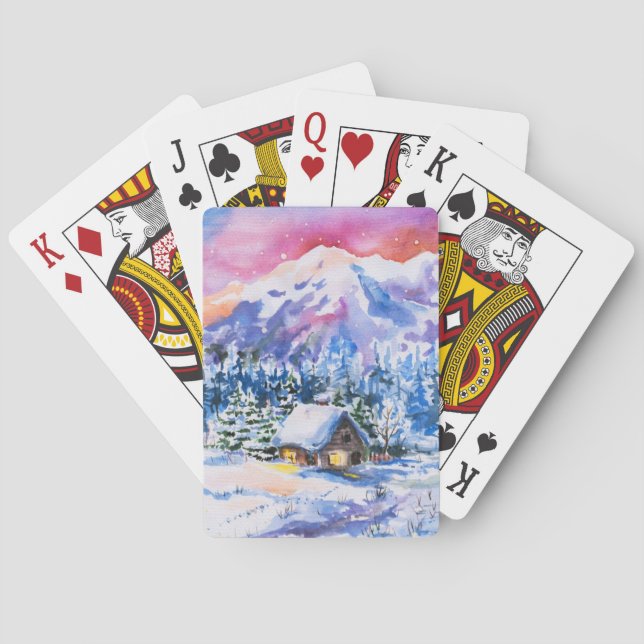 Winterlandschaft Spielkarten (Rückseite)