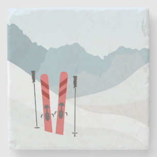 Winterlandschaft Steinuntersetzer