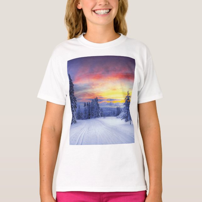 Winterlandschaft T-Shirt (Vorderseite)