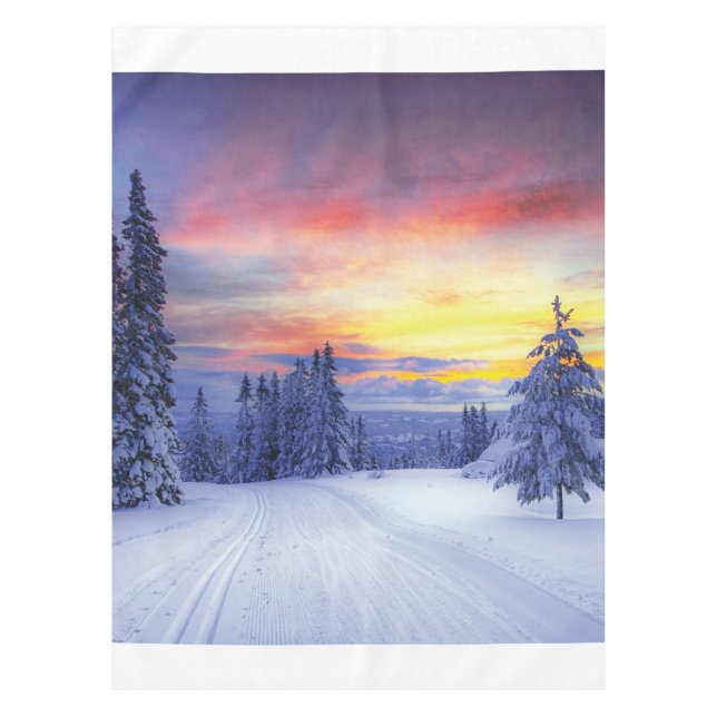 Winterlandschaft Tischdecke (Vorderseite)