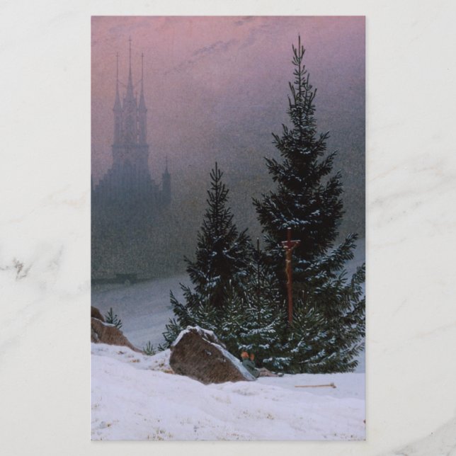 Winterlandschaft (von Caspar David Friedrich) Briefpapier (Vorderseite)