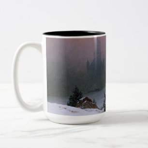 Winterlandschaft (von Caspar David Friedrich) Zweifarbige Tasse