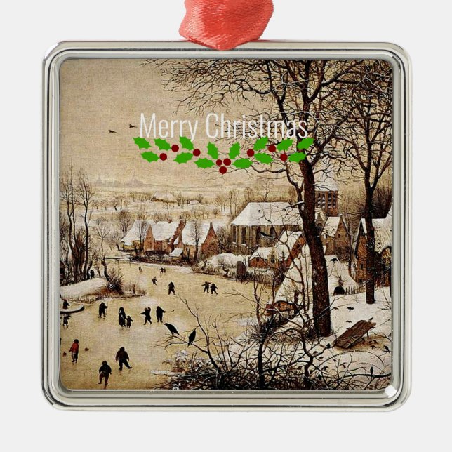 Winterlandschaft von Pieter Bruegel the Elder, Ornament Aus Metall (Vorne)