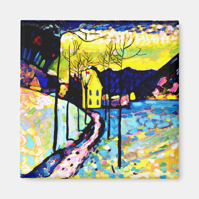 Winterlandschaft von Wassily Kandinsky Magnet (Vorne)