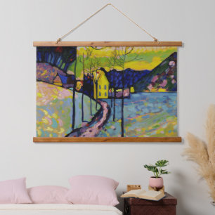 Winterlandschaft von Wassily Kandinsky Wandteppich Mit Holzrahmen