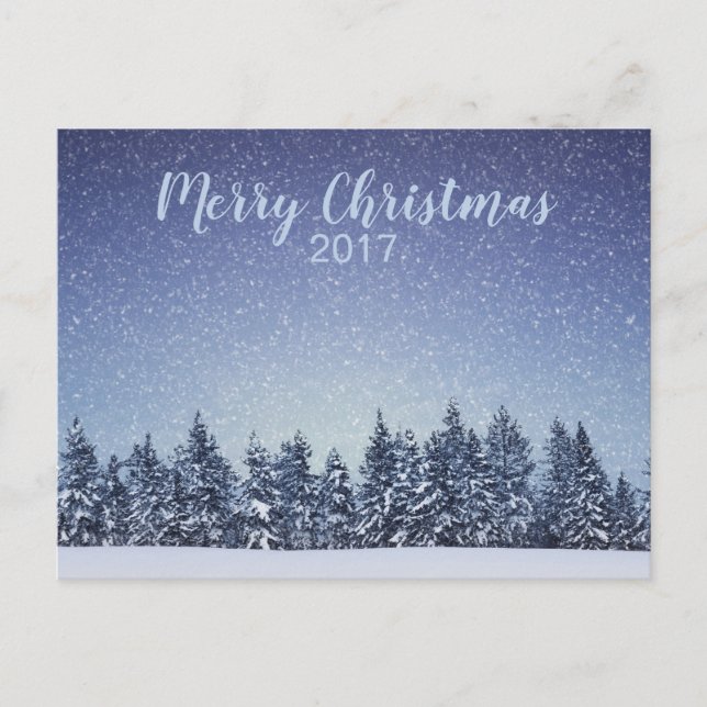 Winterlandschaft Weihnachtsfeiertag Postkarte (Vorderseite)