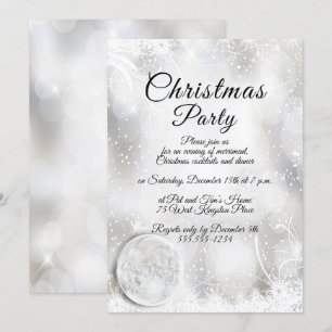 Winterlandschaft Weihnachtsfest Party Einladung