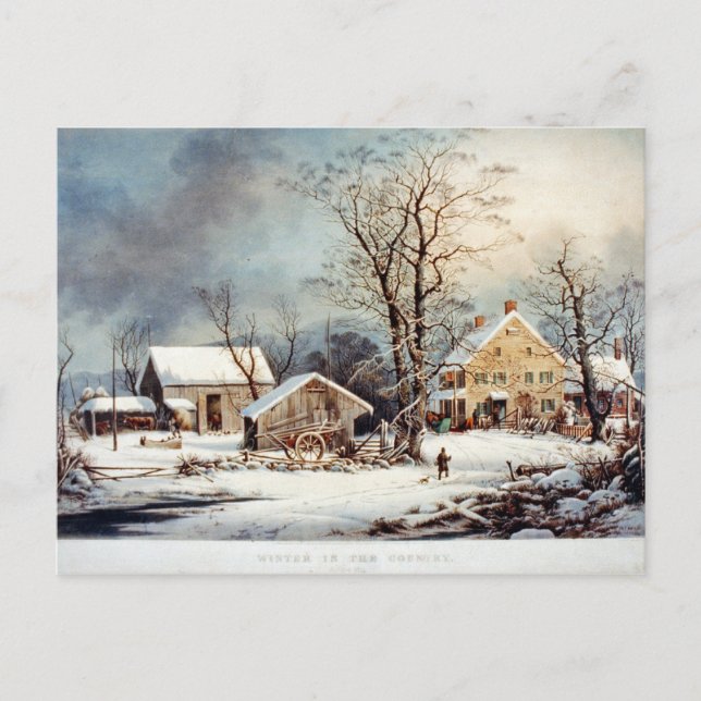 Winterlandschaftskarte Postkarte (Vorderseite)