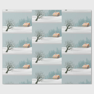 Winterlandschaftspapier Geschenkpapier