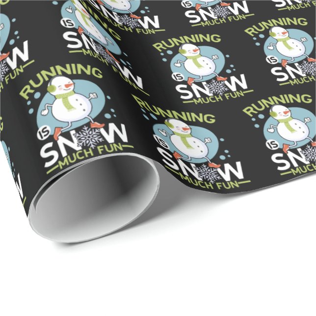 Winterläufer - Das Laufen macht Spaß Geschenkpapier (Rolleneckpunkt)