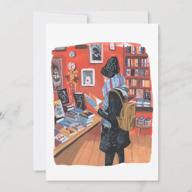 Winterlesen im NYC Bookstore Einladung (Vorderseite)