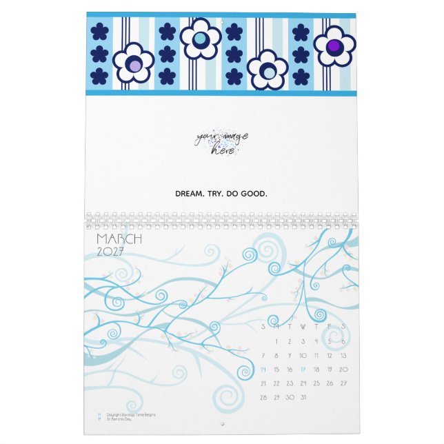 Winterliche Blume Kalender (Mär 2027)