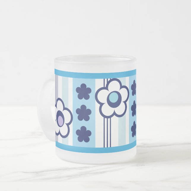 Winterliche Blume Mattglastasse (Vorderseite Links)