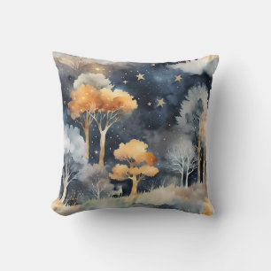 Winterliche Fantasie-Landschaft Kissen