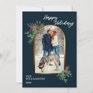 Winterliche Fotografie-Weihnachtsgrüße Feiertagskarte