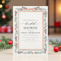 Winterliche Hochzeitsdusche mit roter Schleife und