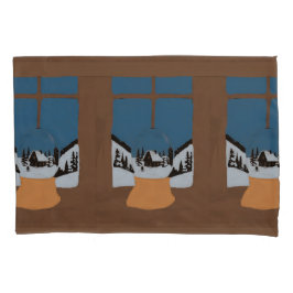 Winterliche Kissenhülle - Schneekugel Kissenbezug