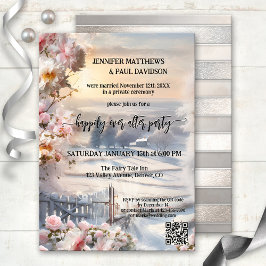 Winterliche Rose nach Hochzeit glücklich Einladung