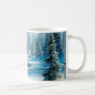 „Winterliche Ruhe am Berghütten“ Kaffeetasse