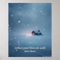 Winterliche Ruhe Kunstprint – „Sanftes Licht in de