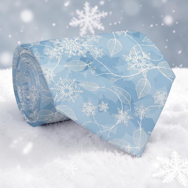 Winterliche Schneeflocken Krawatte (Von Creator hochgeladen)