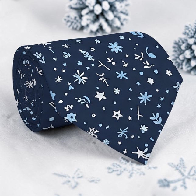 Winterliche Schneeflocken Krawatte (Von Creator hochgeladen)