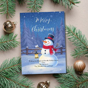Winterliche Schneemann-Feiertags-Weihnachtskarte