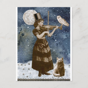Winterliche Serenade-Weihnachtskarte Postkarte