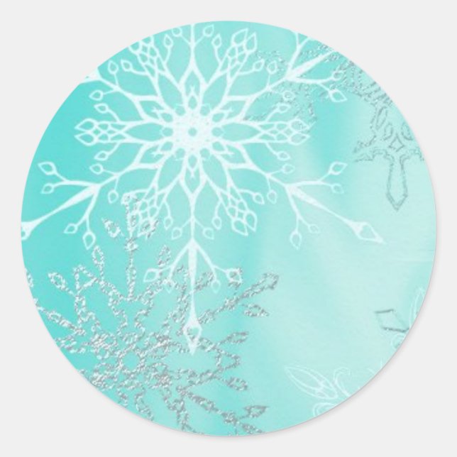 Winterliche Touch Runder Aufkleber (Vorderseite)