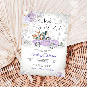 Winterliche Wald-Baby-Party-Einladung Einladung