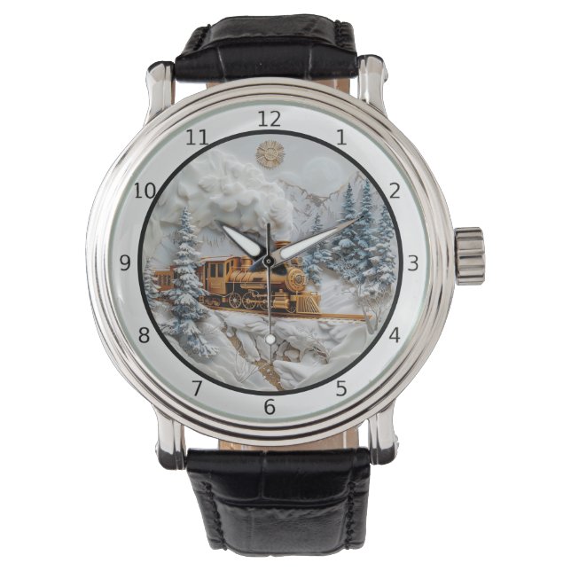 Winterliche Zugreise, Eleganz Armbanduhr (Vorderseite)