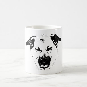 Winterlicher Blick in Schwarz-Weiß Kaffeetasse