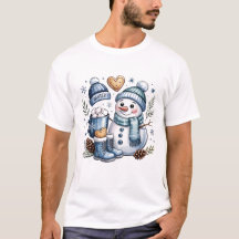 Winterlicher gemütlicher Schneemann 