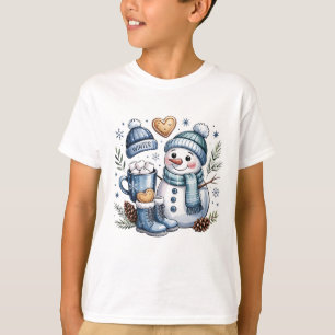 Winterlicher gemütlicher Schneemann T-Shirt
