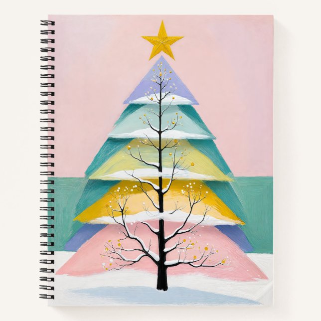 Winterlicher Pastellglanz Notizbuch (Vorderseite)