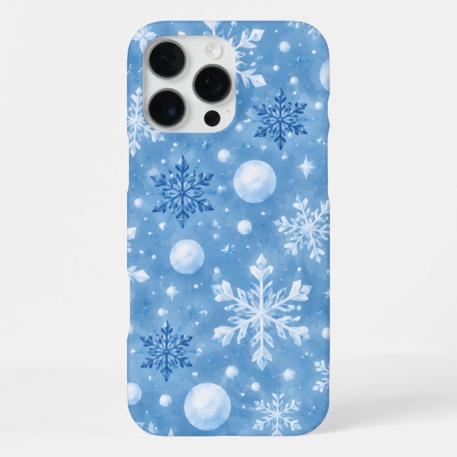 Winterlicher Schnee iPhone 16 Pro Max Hülle (Rückseite)