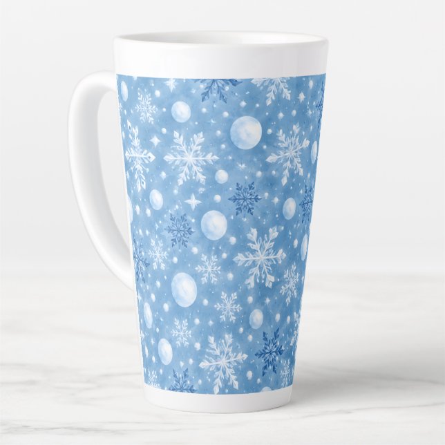 Winterlicher Schnee Milchtasse (Linke Ecke)