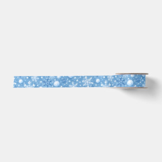 Winterlicher Schnee Satinband