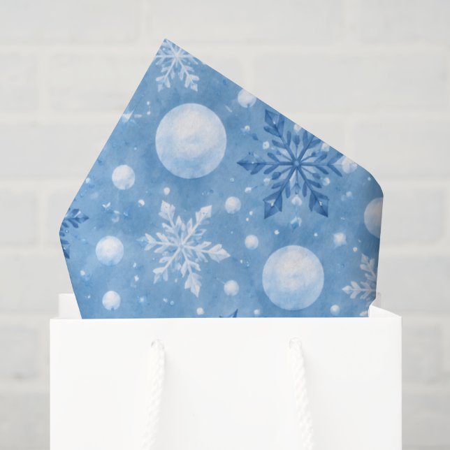 Winterlicher Schnee Seidenpapier (Geschenktüte)