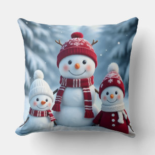 Winterlicher Schneemann-Wurf-Kissenbezug & süß Kissen