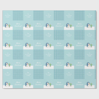 Winterlicher Schneepinguin-Gärtner Geschenkpapier