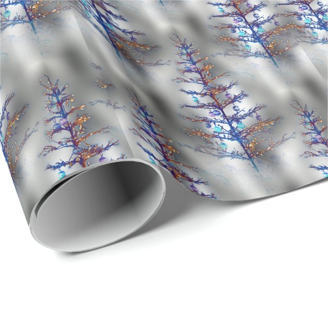 Winterlicher Weihnachtsbaum Geschenkpapier (Rolleneckpunkt)