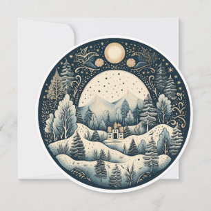 Winterlicher Zauber Feiertagskarte