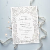 Winterliches Babyshower-Märchenbuch im Waldthema