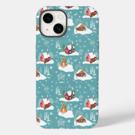 Winterliches gemütliches Kabinenmuster Case-Mate iPhone 14 Hülle