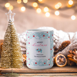 Winterliches Zweigmuster Minimaler Kiefernzweig Kaffeetasse